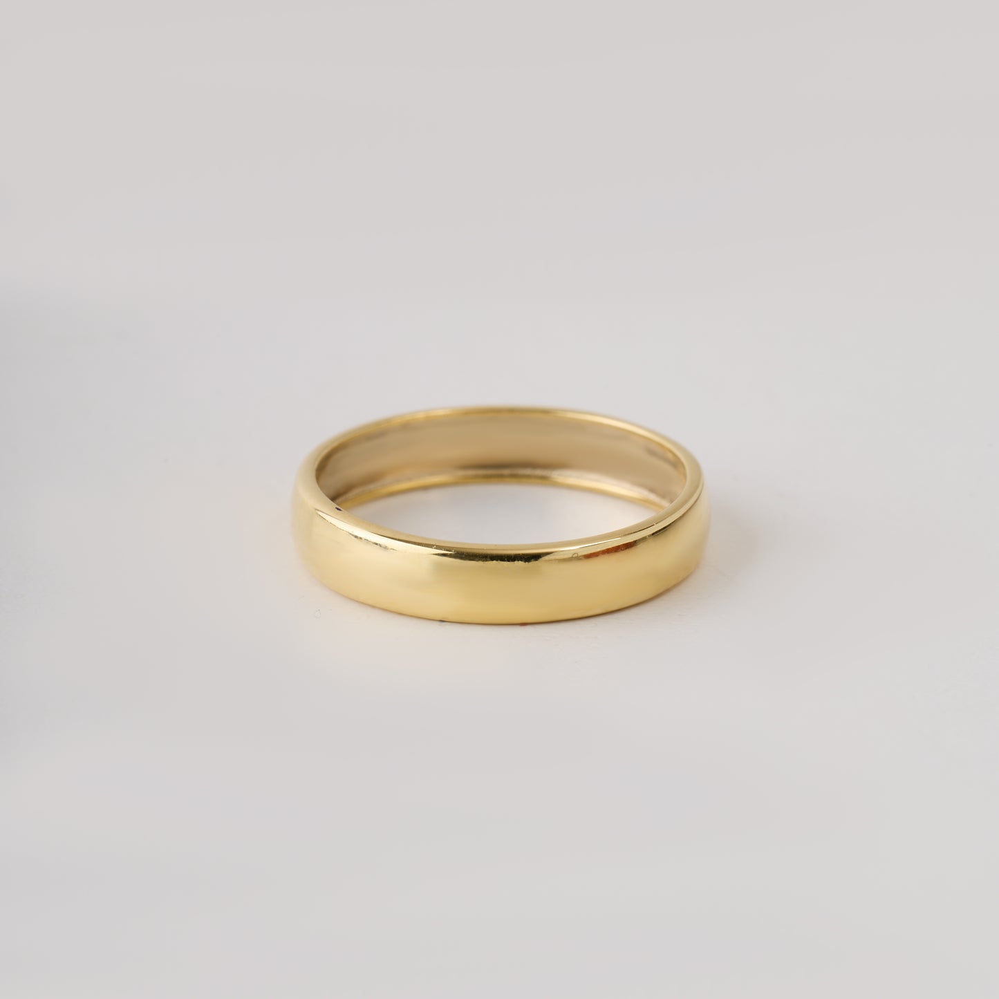 Solid Gold Thick Band, Minimalist Wedding Ring, Unisex Gold Ring
