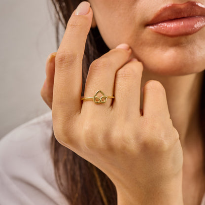 Solid Gold Infinity Heart Ring – Love Knot Promise Jewelry