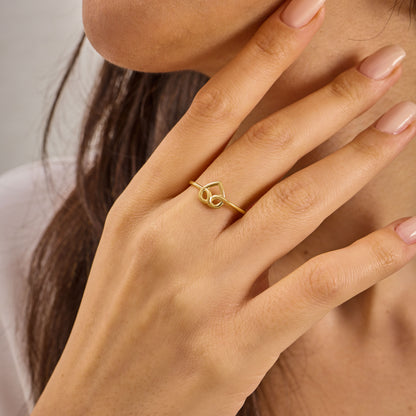 Solid Gold Infinity Heart Ring – Love Knot Promise Jewelry