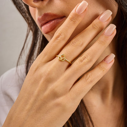 Solid Gold Infinity Heart Ring – Love Knot Promise Jewelry