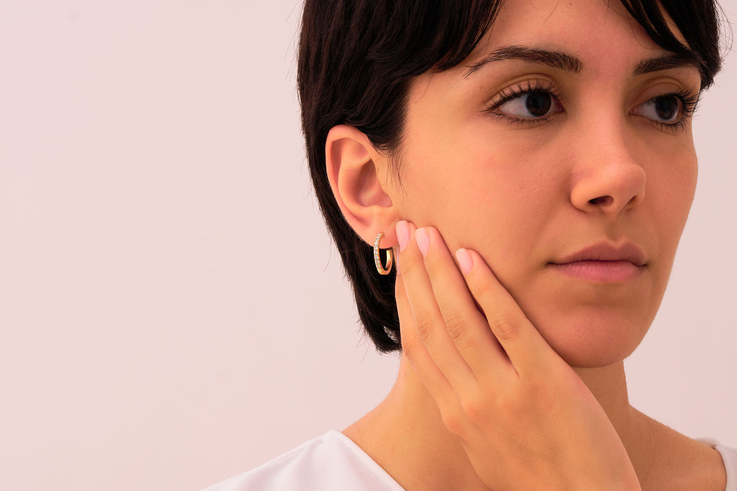Elegant Moissanite Hoop Earrings: Sparkling Luxurious Earrings Available in Silver & Solid Gold