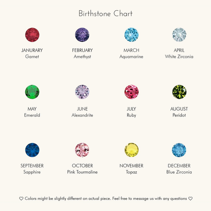 14K Gold Open Birthstone Ring – Solid Gold Cuff Ring