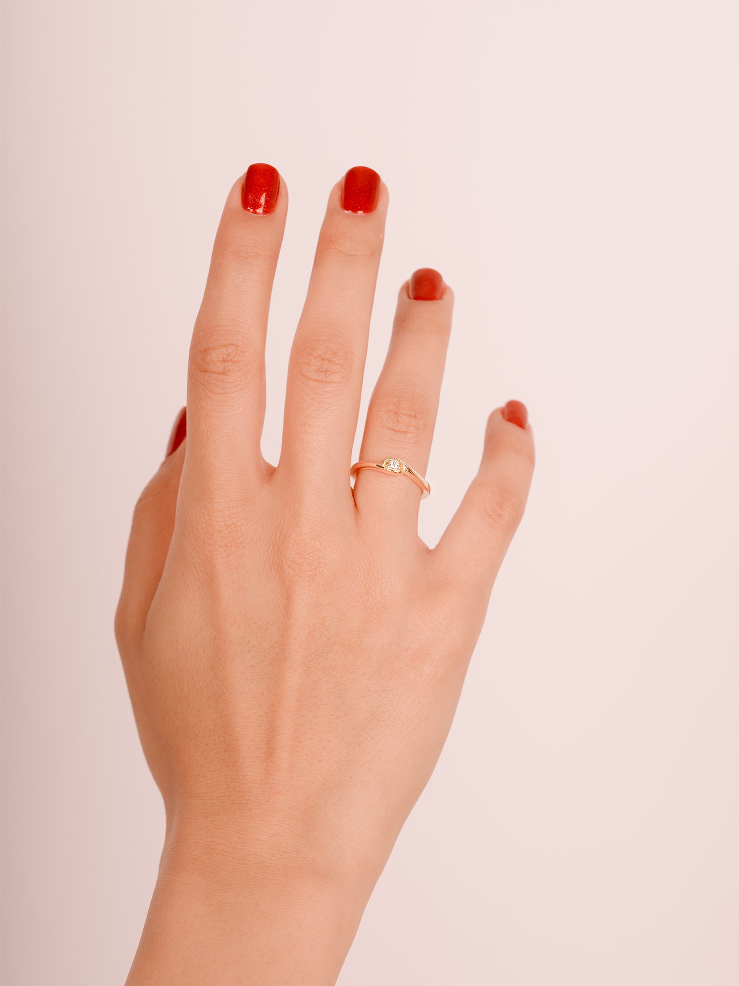 14K Gold Solitaire Moissanite Ring – Minimalist Solid Gold Engagement Ring