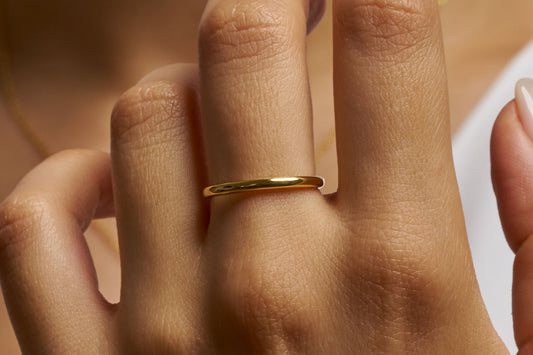 Simple Wedding Band for Her:Minimalist Engagement Band