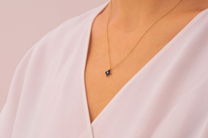 Safir Çiçek Kolye (146)