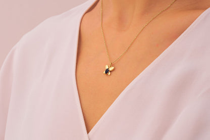 Sapphire Butterfly Necklace: Silver & Solid Gold Options Unique Gemstone Butterfly Jewelry