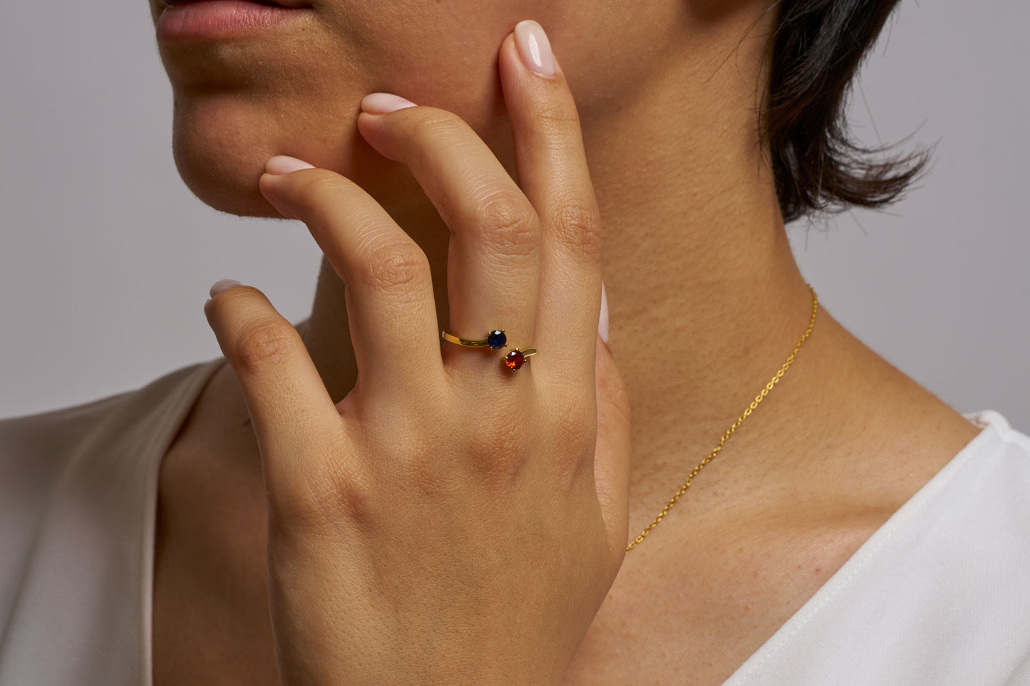 Custom Two Birthstone Ring for Her, Romantic Birthstone Rings, Dainty Promise Ring, Elegant Birthstone Ring, Luxury Jewelry Gift for Her