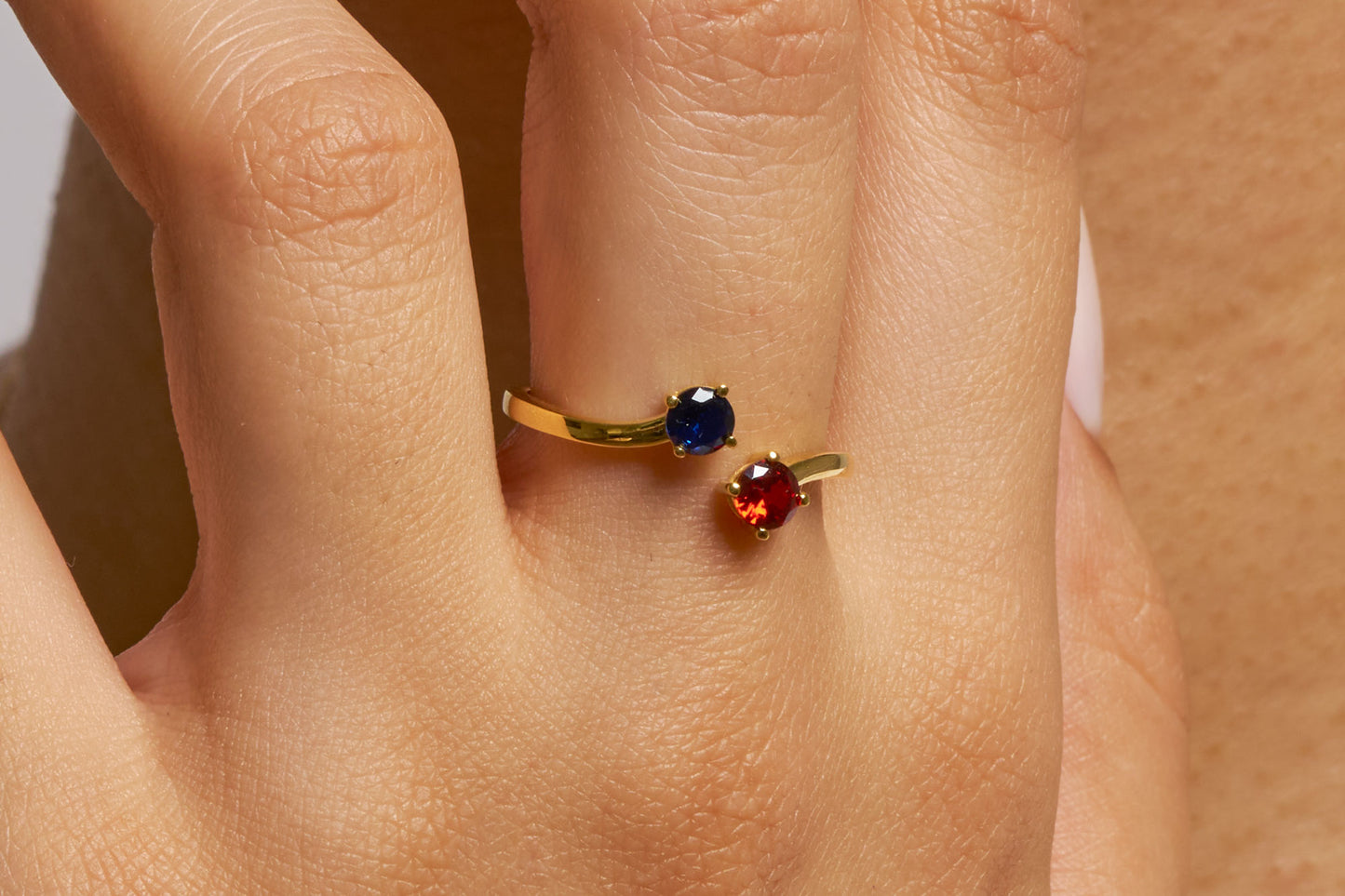 Custom Two Birthstone Ring for Her, Romantic Birthstone Rings, Dainty Promise Ring, Elegant Birthstone Ring, Luxury Jewelry Gift for Her