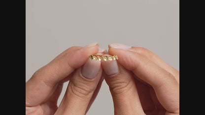 Black Iolite Cluster Ring – Solid Gold Vintage Engagement Ring